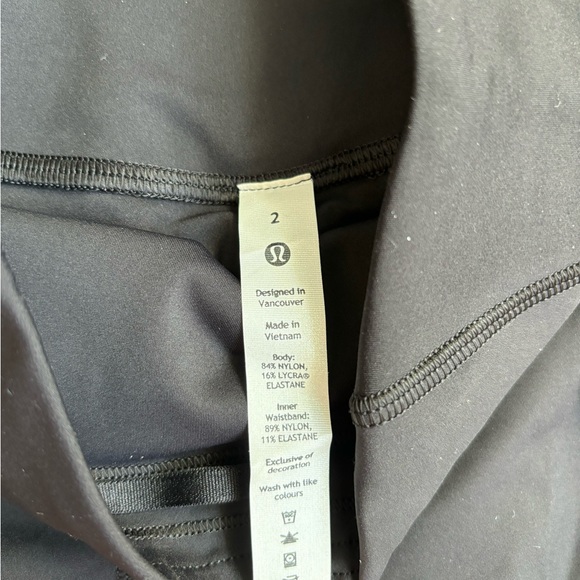 Lululemon NWT Base Pace High-Rise 25” Black Size 2 - Picture 4 of 4